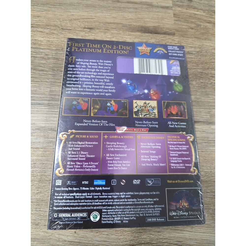 New- Sleeping Beauty DVD 2008 2-Disc Set Platinum Edition with Slip Cover Sleeve - Picture 2 of 4